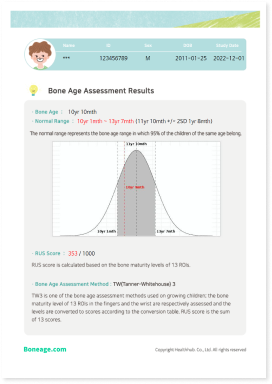 child's adult height report 2
