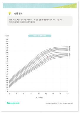 성장키 예측키 뼈나이 골연령 리포트 3