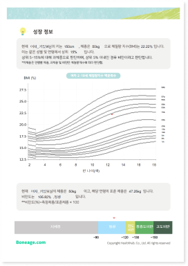 성장키 예측키 뼈나이 골연령 리포트 5